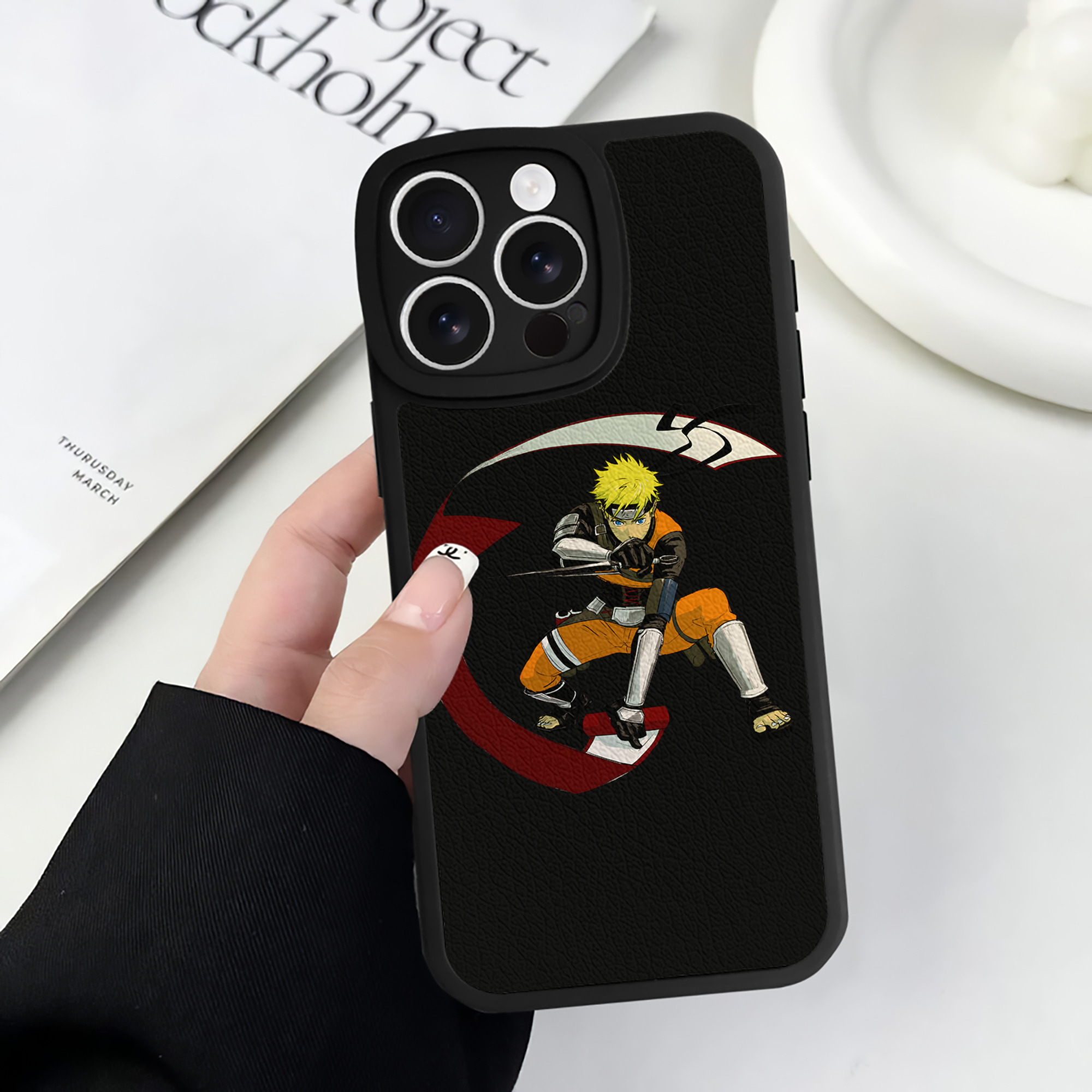 （画像用） NARUTO -ナルト- うずまき ナルト Uzumaki Naruto 【iPhone 16シリーズ対応】シリコンスマホケース（レザー調） 材質：シリコン